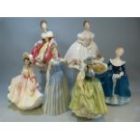 Large Collection of Royal Doulton Figures to include - Samantha, Enchanted Evening, Sunday Best,