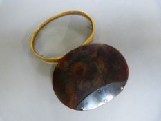 Tortoise shell and bone bound magnifying glass with small chip to glass