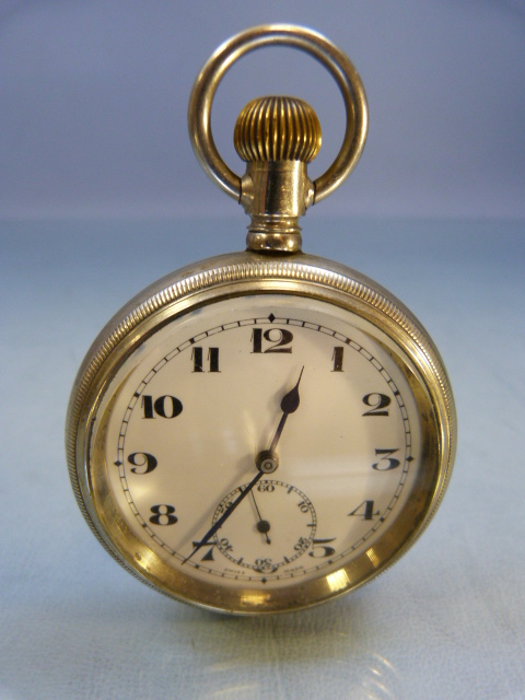 RNLI: Silver coloured Swiss Made pocket watch in good condition