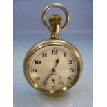RNLI: Silver coloured Swiss Made pocket watch in good condition