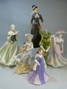 Collection of China figures to include Royal Worcester 'Keepsake', 2 x Coalport ladies and two