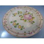 Queensware Pearlware plate with polychrome decoration
