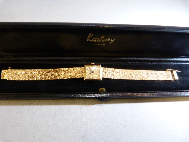 Kutchinsky: A ladies Kutchinsky of London 9ct GOLD dress watch (total weight approx 30.3g) with both - Image 7 of 10