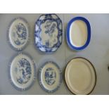 Large collection of various Meat Platters - Villeroy and Boch Mettlach, Booths Silicon china,