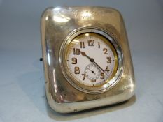 Goliath 8-Day top wind pocket watch in silver mounted fitted case. Deakin & Francis Ltd Birmingham