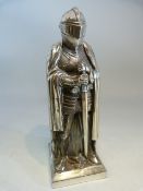 Silverplated table lighter in the form of a knight.
