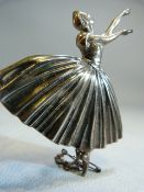 D H Phillips Ltd Silver Brooch of a Ballerina made by the silversmith Frederick Massingham and