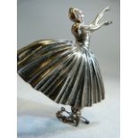 D H Phillips Ltd Silver Brooch of a Ballerina made by the silversmith Frederick Massingham and