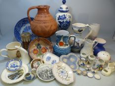 Collectable Porcelains - To include Quimper, Wedgwood, George Jones & Sons etc - over two shelves