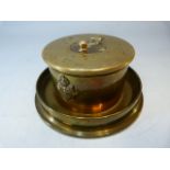 Trench Art Inkwell - WW1 Inkwell made from two shell cases - 1 part dated 1905 the other 1915.