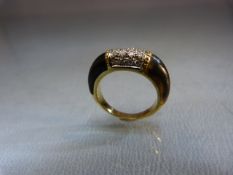 18ct yellow gold Diamond and Horn Dress ring