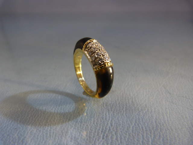 18ct yellow gold Diamond and Horn Dress ring - Image 6 of 6