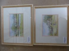 Shelia Fairman - Two watercolours signed and Framed