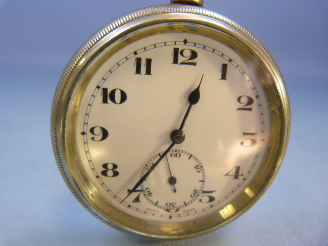 RNLI: Silver coloured Swiss Made pocket watch in good condition - Image 2 of 6