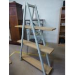 Ladder type shelving unit