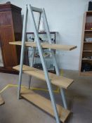 Ladder type shelving unit