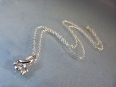 White Gold Diamond pendant necklace on chain