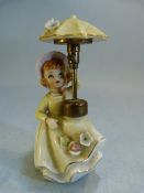 1950's scent bottle in the form of a lady.