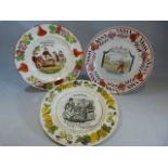 Three c.1800's Staffordshire nursery plates. 1) In Pratt colours depicting 'Infancy, Youth,