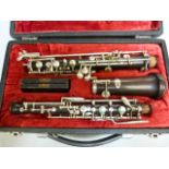 Cased Evette Buffet Of Paris Oboe stamped 'Evette & Schaeffer'