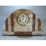 Art Deco french coloured mantle clock