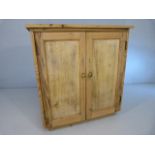 Antique pine two door cupboard