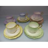 Royal Albert Part coffee set 'Rainbow' compromising Trios and some misc.