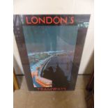 Reproduction London Tramway poster