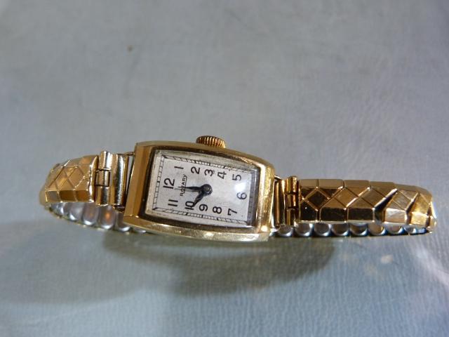 9ct cased Rotary Ladies watch with rolled gold expanding bracelet in original box with receipt ( - Image 5 of 5