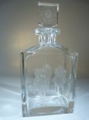 An Antony Osborn limited edition Glass decanter trophy from Goodwood Races 1988.