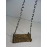 Vintage wooden and chained swing seat