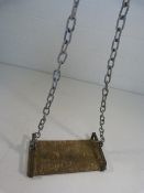 Vintage wooden and chained swing seat