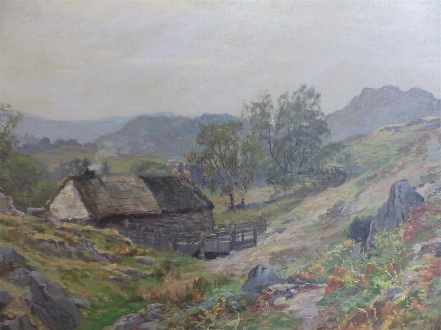 Mitchell (Colin G., d.1938) 1870-1938 oil on canvas of a Scottish countryside landscape approx. 90cm - Image 6 of 6