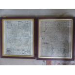 Two antique maps - Framed and glazed of Devonshire and Dorsetshyre