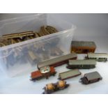 Collection of trains - Marklin tinplate track, two Marklin Passenger coaches, Marklin Bordeaux