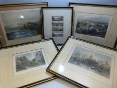 Collection of various etchings of local places, Sidmouth, Bristol etc