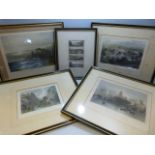 Collection of various etchings of local places, Sidmouth, Bristol etc