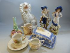 Collectable china to include a Mid-Victorian Gilt and floral Painted cabinet cup, saucer and