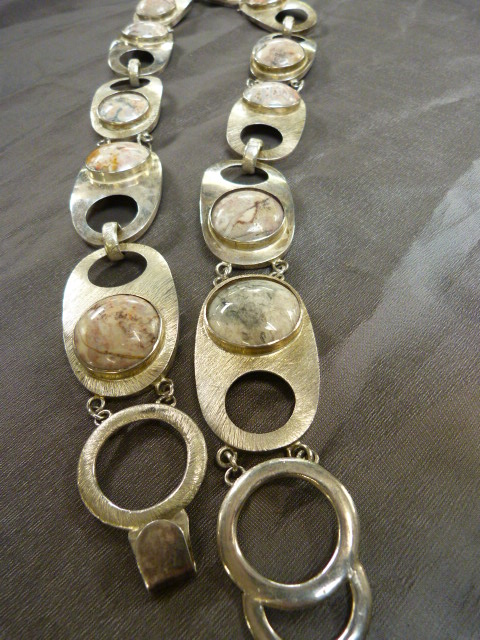 CONTEMPORARY ‘STERLING’ Silver 1960’s Fashion Belt (Designer Unknown). The eleven oval links of - Image 2 of 5