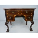 Victorian inlaid ladies writing table