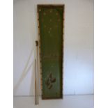 Antique rare bagatelle billiards fold out board game with pusher and cue.