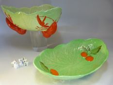 Carlton Ware - Lobster Tripod 'lobster' feet base along with a Carlton Ware orange bowl.