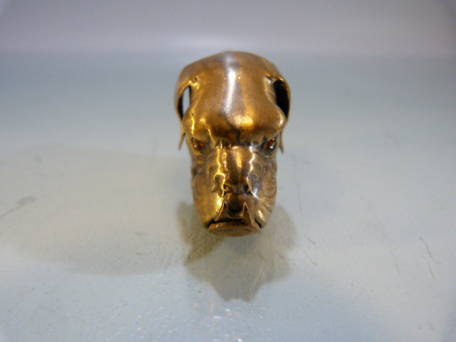 Brass vesta case in the form of a dog - Image 3 of 6