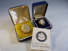 Two Wedgwood silver cameo brooches