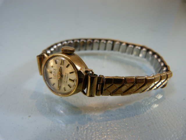 A lady's 9ct gold Limit wristwatch with 17-jewel Incabloc movement and rolled gold Excalibur - Image 5 of 6