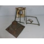 Antique copper and cast metal street lamp