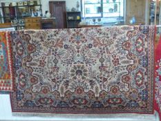 Persian rough woollen rug in all over design with central motif 250 x 340