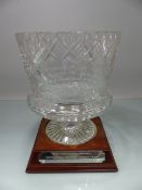 RACING - Crystal glass trophy from 'The Hook Norton Brewery' 150th Jubilee Handicap Steeple Chase