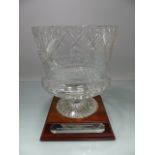 RACING - Crystal glass trophy from 'The Hook Norton Brewery' 150th Jubilee Handicap Steeple Chase