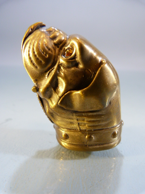 Brass vesta case in the form of a dog - Image 2 of 6